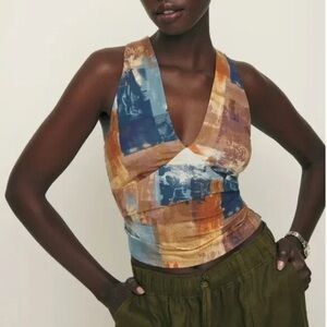 Bowie Knit Top in collage reformation